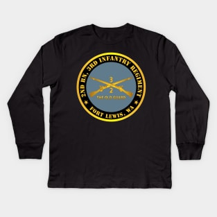 2nd Bn 3rd Infantry Regiment - Ft Lewis, WA - The Old Guard w Inf Branch Kids Long Sleeve T-Shirt